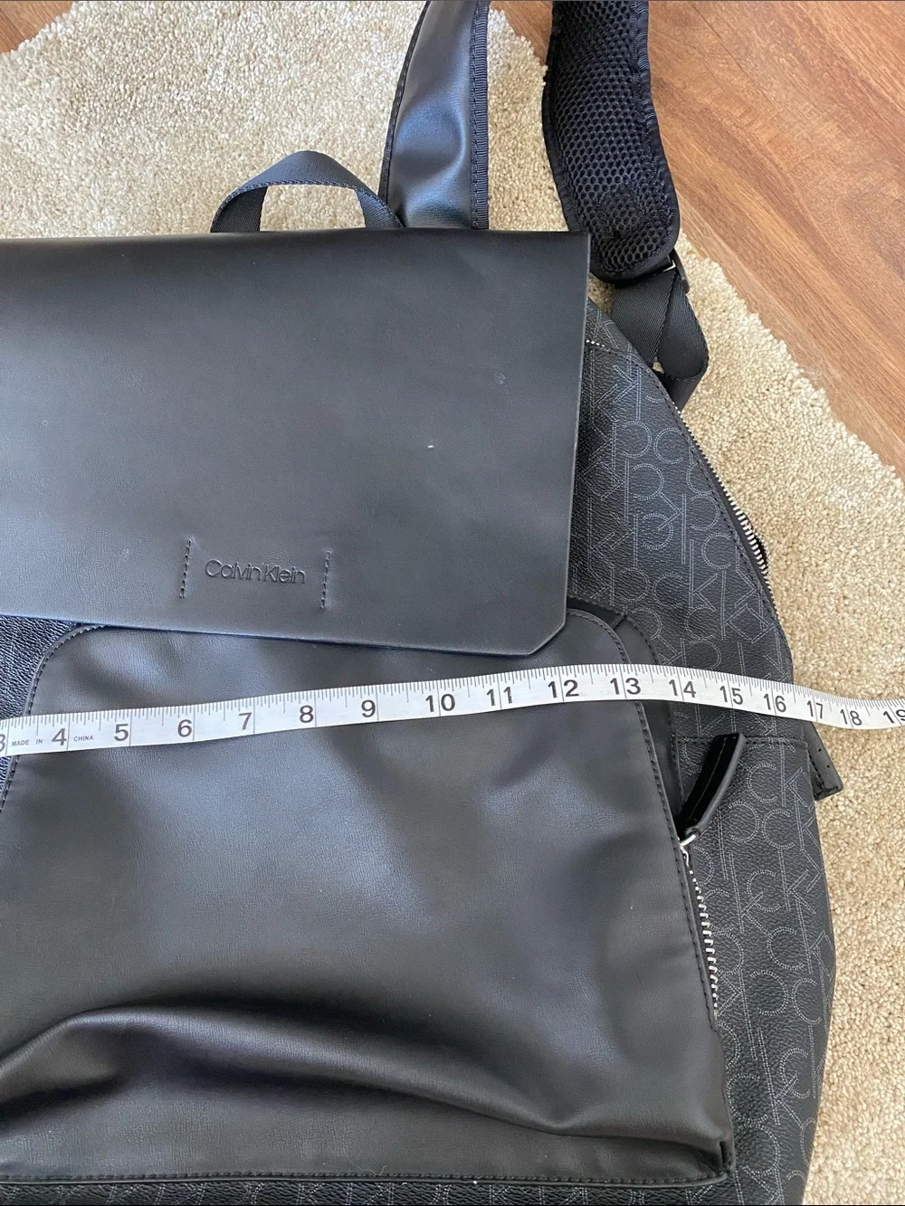 Calvin Klein Black Men's Logo-Accent Backpack